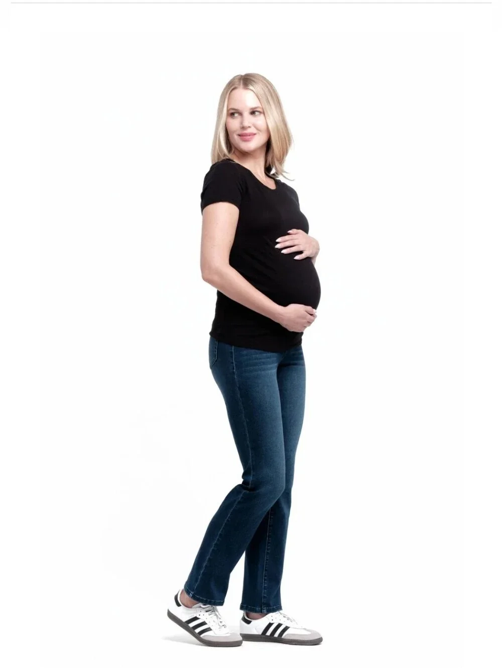 NWT! Denim Chic Summer Lanie Stretch Maternity Women's Slim Strait Jean Size 6 - Picture 1 of 17